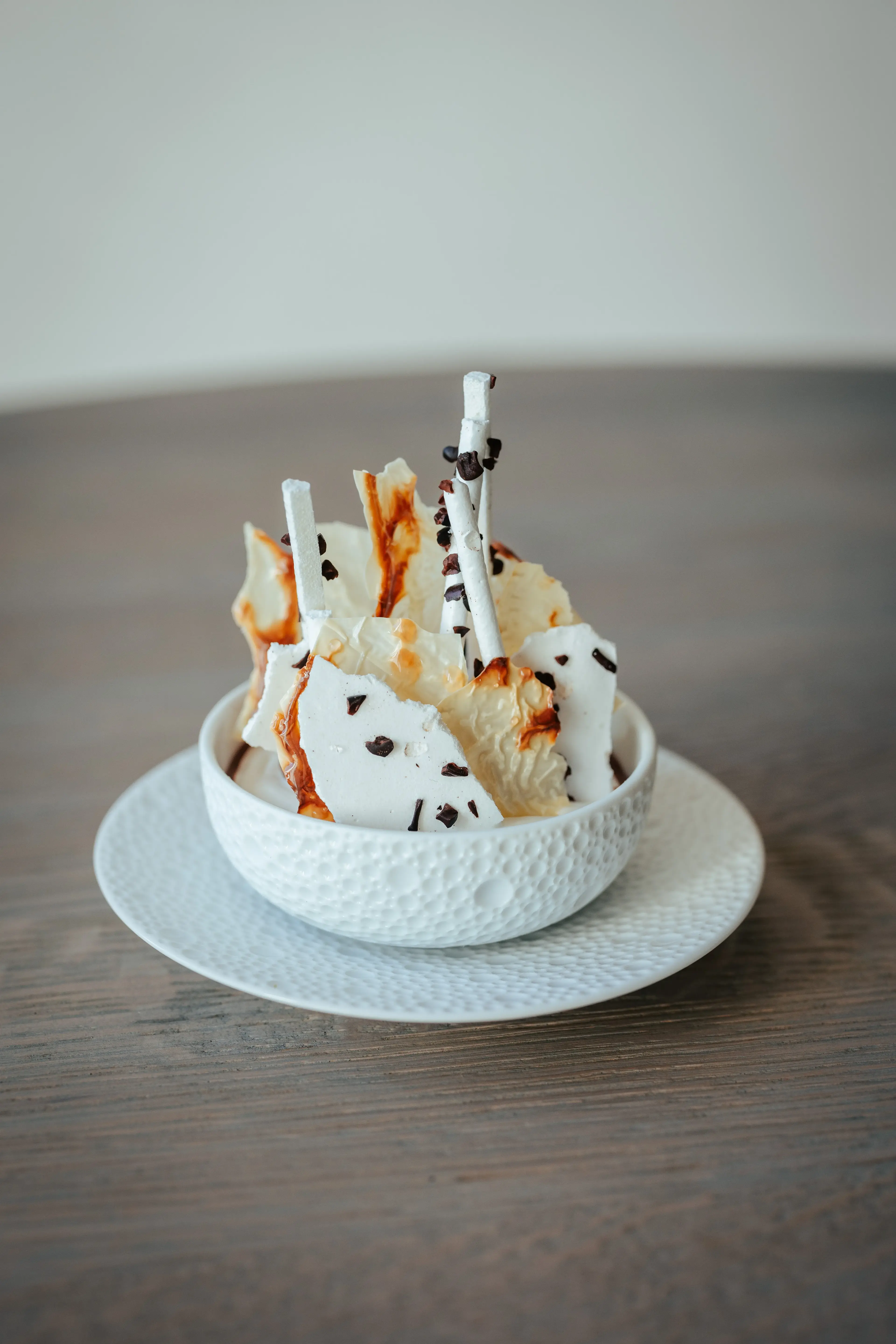 Kreatives Dessert Variation 'Kinderschokolade'